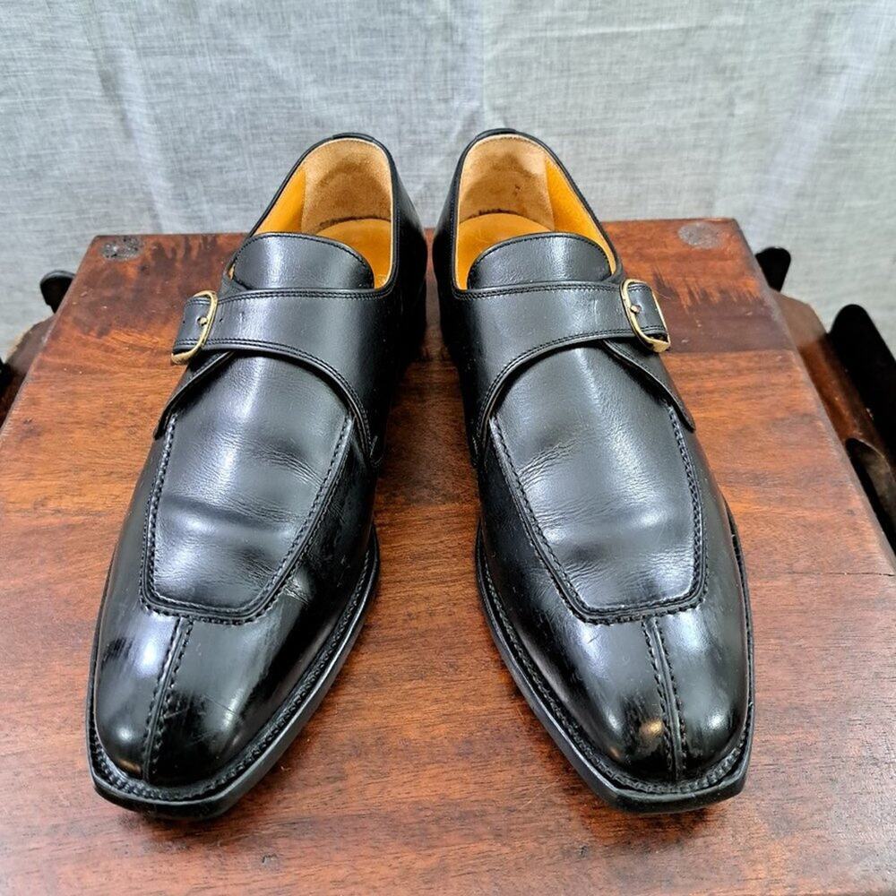 % Size 7 Men Scotch Grain Hirokawa Leather Oxfords Black / D10